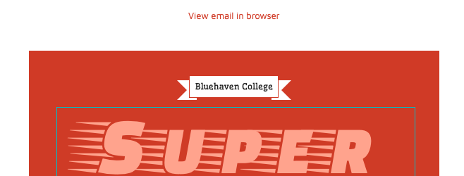 view in browser link in an email