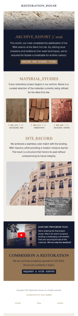 mail designer 365 restoration company email template