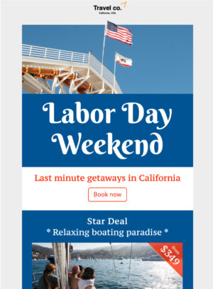 Labor Day HTML email template for Labor Day