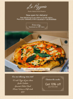 Restaurant html email template for restaurant owners