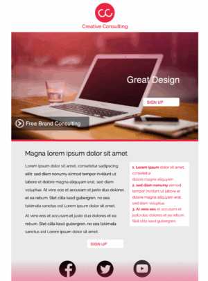 Consultancy Firm html email template for consultants and agencies
