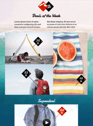 Deals of the Week HTML email template for deals and special offers