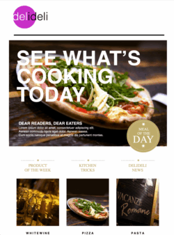 Food Blog html email template for food bloggers and restaurant owners