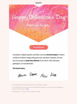Valentine's Day Offer html email template for valentine's day