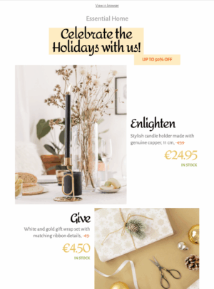 Holiday Shopping Holiday Shopping HTML email template