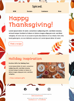 Happy Thanksgiving Thanksgiving HTML email template
