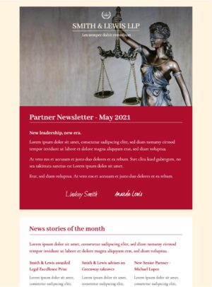 Legal Newsletter email template for law firms and legal professionals
