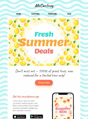 Summer Deals summer deals html email template in mail designer 365