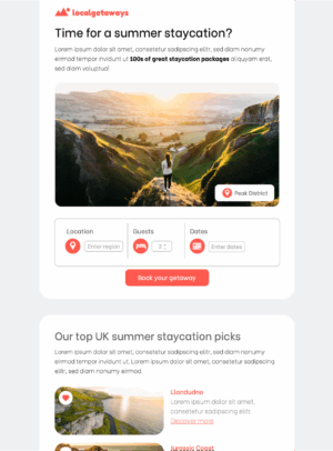 Summer Staycation summer staycation email template in mail designer 365