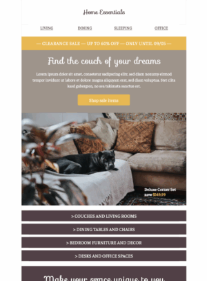 Home Essentials home essentials email template