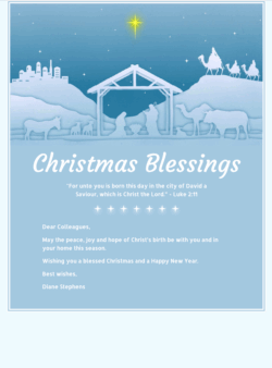 Christmas Blessing Christmas blessing religious html email template