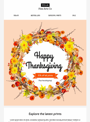 Thanksgiving Offer thanksgiving offer html email template