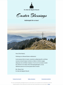 Easter Blessing spiritual easter email template - easter blessing