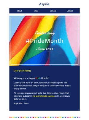 Celebrate Pride Month celebrate pride month html email template in mail designer 365