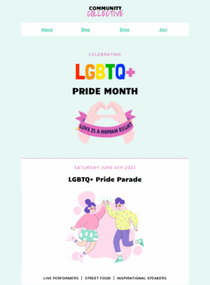 LGBTQ+ Pride Month LGBTQ+ pride month html email template in mail designer 365