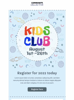 Kids Club kids club html email template