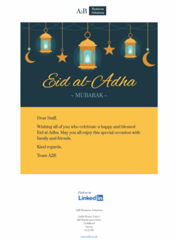 Eid al-Adha html email design for Eid al-adha