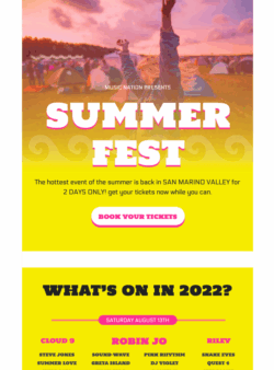 Music Festival music festival html email template