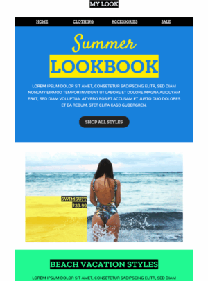 Summer Fashion html email template for summer fashion campaigns
