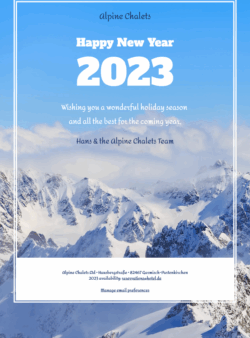 New Year Ski New year email template