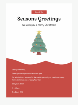 Seasons Greetings html email template for holiday emails