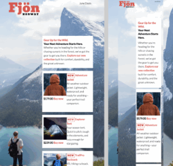 New Products nature themed sales email template for new product launches