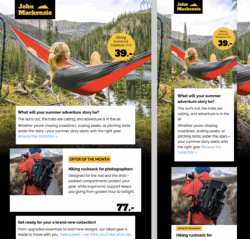 Outdoor Deals outdoor themed email template for sales and deals